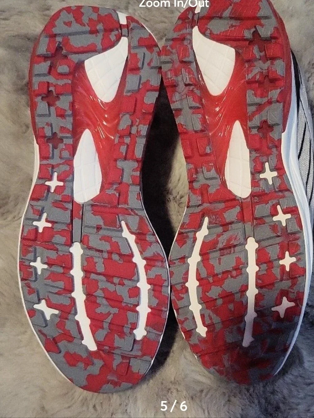 Reebok Gray and Black Running Shoe with Red Accents Men's LIQUIFECT Men 8.5